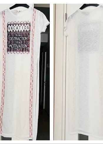 Koton Tatil Temalı Uzun Tunik Elbise - Görsel 5