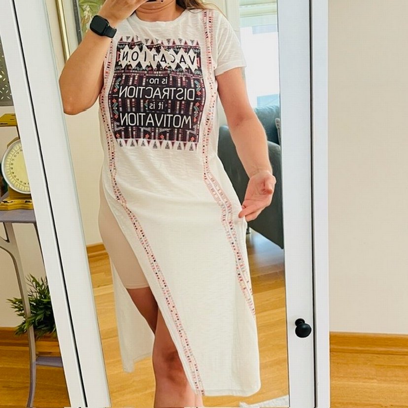 Koton Tatil Temalı Uzun Tunik Elbise - Görsel 3