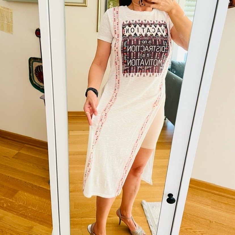 Koton Tatil Temalı Uzun Tunik Elbise - Görsel 2