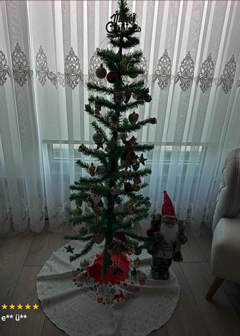 Renkli Işıklı Yılbaşı Ağacı alt örtüsü - Görsel 4