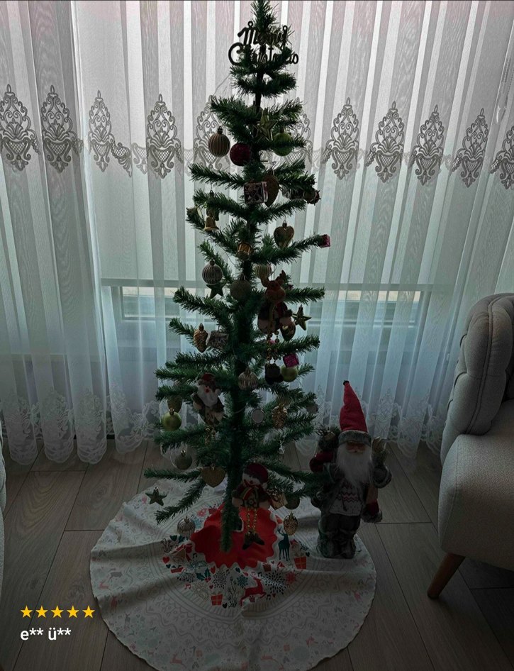 Renkli Işıklı Yılbaşı Ağacı alt örtüsü - Görsel 4