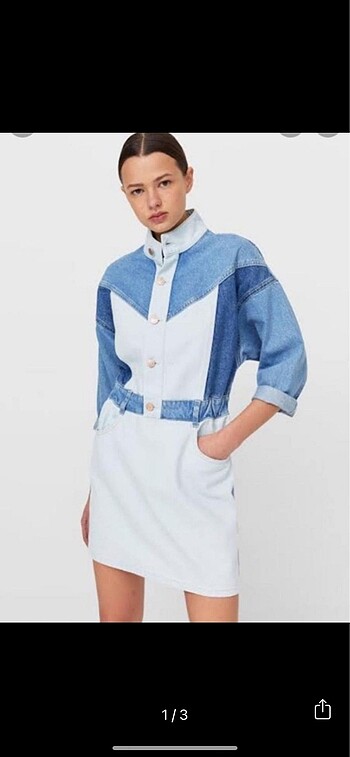 Stradi denim elbise