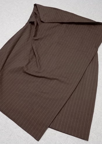 Zara Kadın Kahverengi çizgili mini elbise - Görsel 3