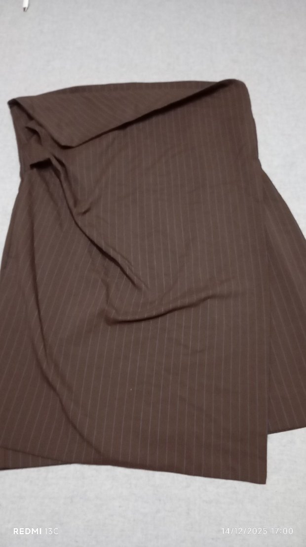 Zara Kadın Kahverengi çizgili mini elbise - Görsel 2