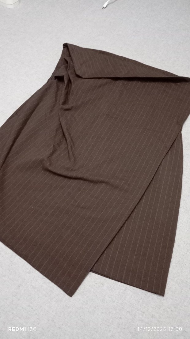 Zara Kadın Kahverengi çizgili mini elbise - Görsel 3