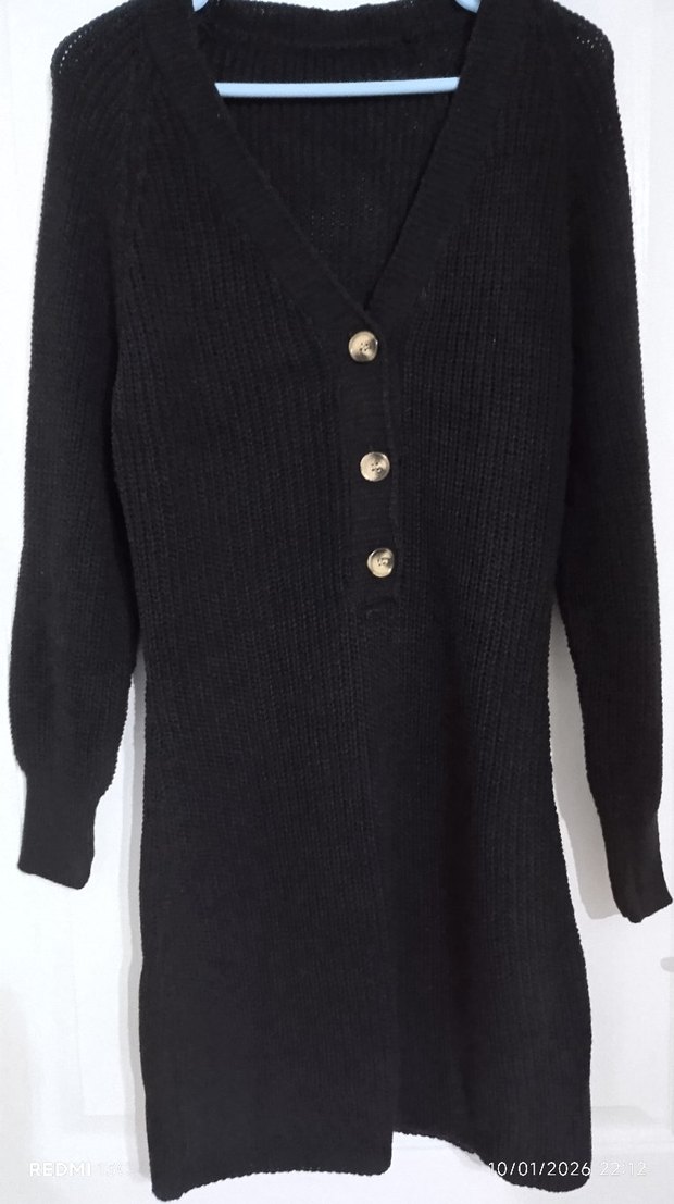 Triko yün elbise - Görsel 2