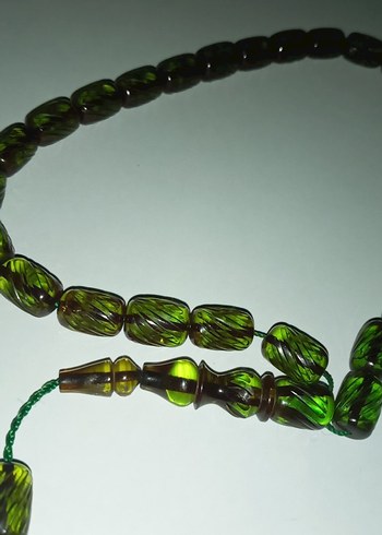 Antika Sıkma Kehribar Tesbih - Görsel 4