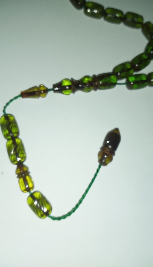 Antika Sıkma Kehribar Tesbih - Görsel 3