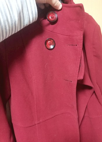 Bordo Kadın Kaban - Görsel 3