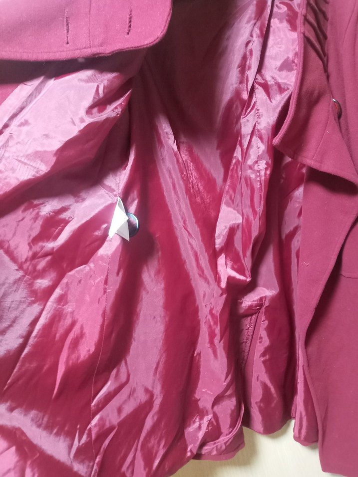 Bordo Kadın Kaban - Görsel 4