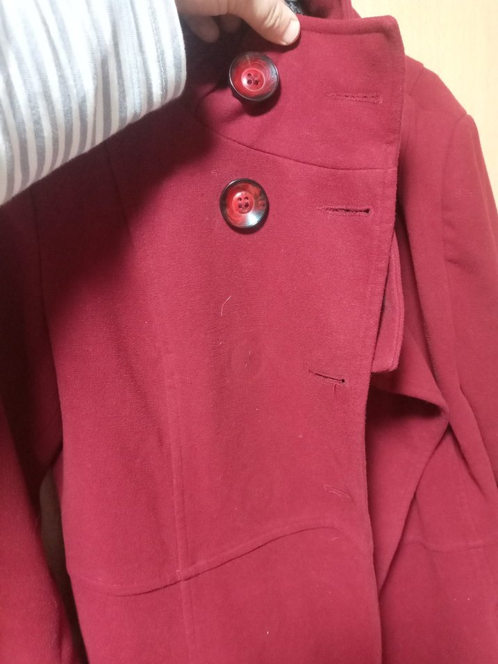 Bordo Kadın Kaban - Görsel 3