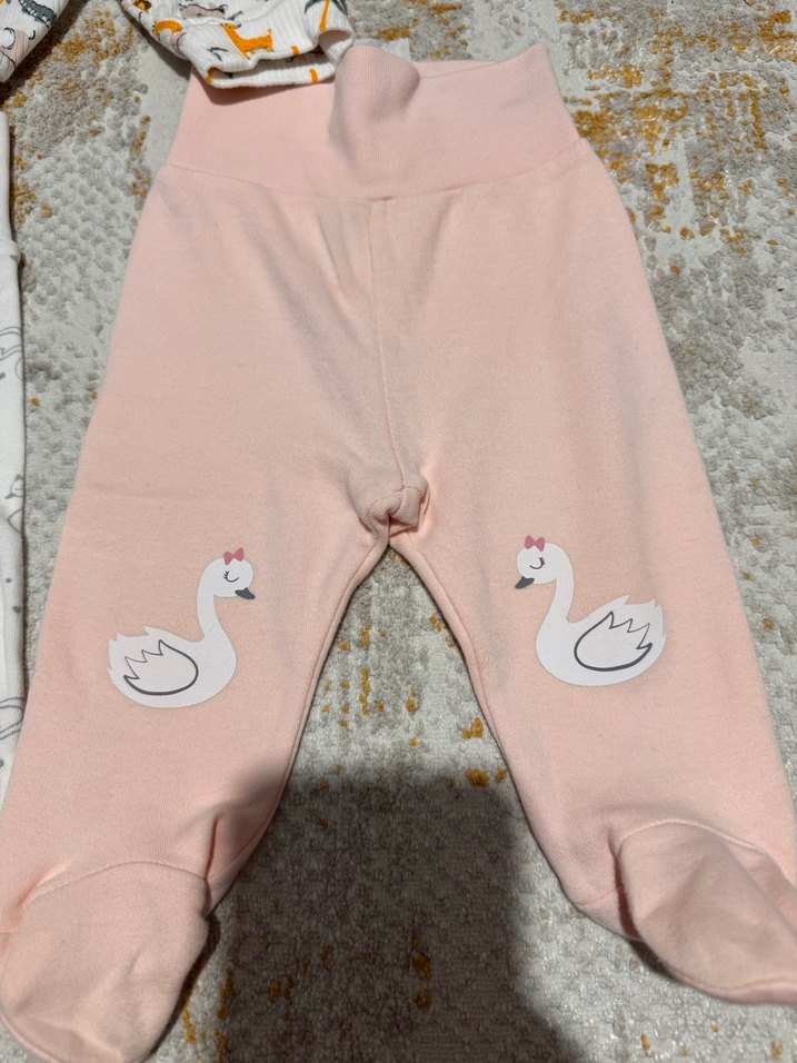 Kız Bebek Triko Pamuklu Pantolon Seti - Görsel 3