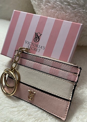 Victoria's Secret Pembe Deri Fermuarlı Cüzdan - Görsel 4