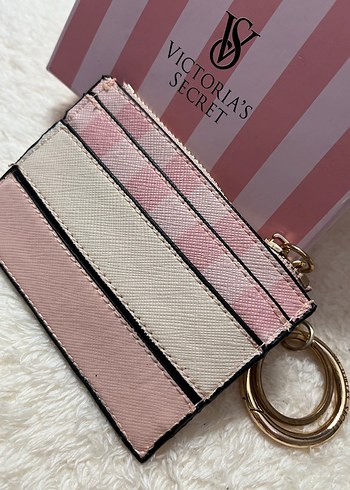 Victoria's Secret Pembe Deri Fermuarlı Cüzdan - Görsel 3
