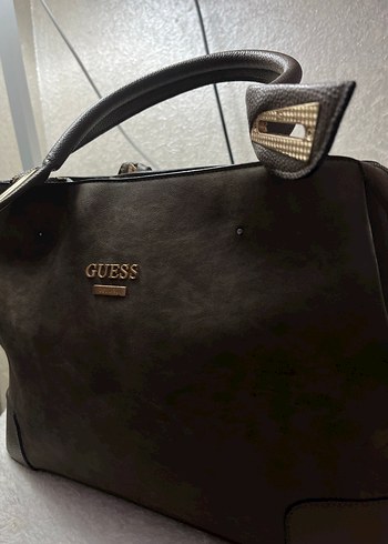 Guess Kahverengi Süet Lüx Kadın Çanta - Görsel 6
