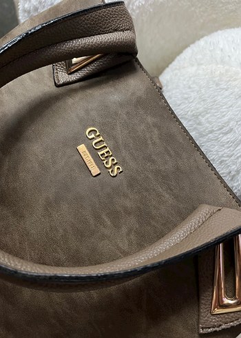 Guess Kahverengi Süet Lüx Kadın Çanta - Görsel 2