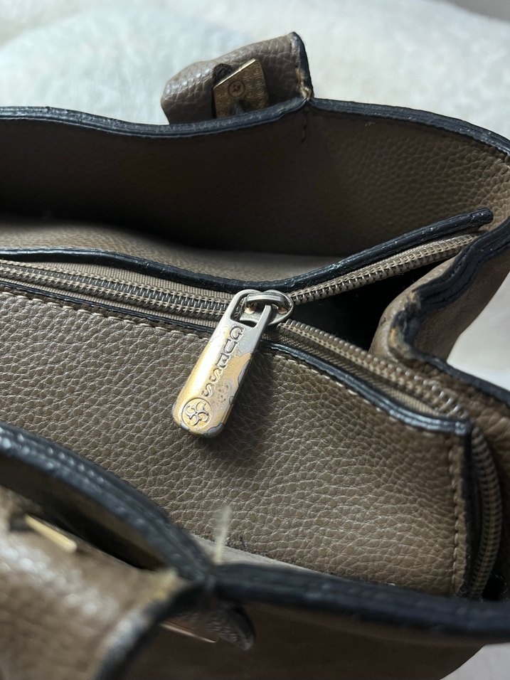 Guess Kahverengi Süet Lüx Kadın Çanta - Görsel 5