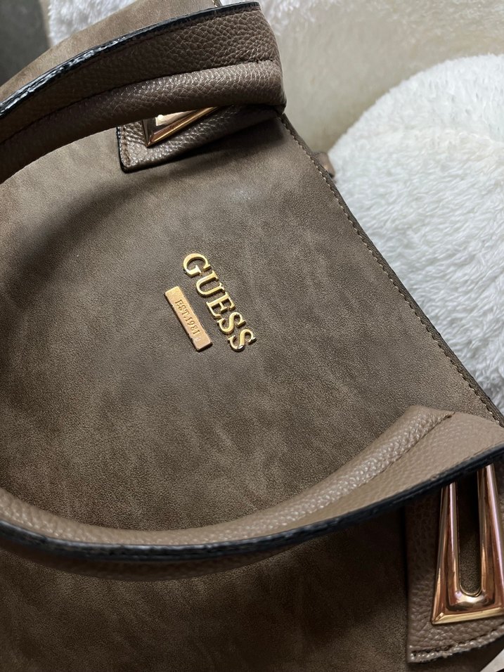 Guess Kahverengi Süet Lüx Kadın Çanta - Görsel 2