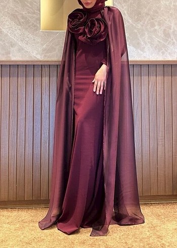 Rose Lüx  Kadın Tesettür Abiye Elbise - Görsel 3