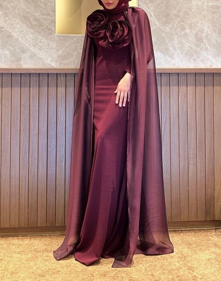 Rose Lüx  Kadın Tesettür Abiye Elbise - Görsel 3