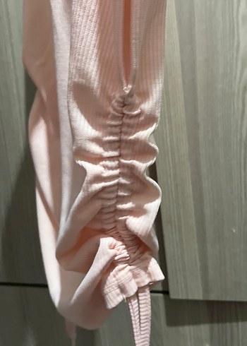 Pembe Kolsuz Keten Mini Bluz - Görsel 3