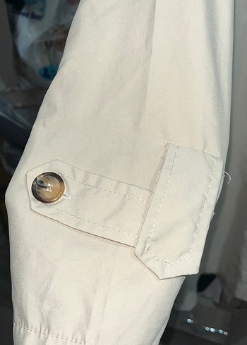 Düğmeli Uzun Keten Kadın Kaban - Görsel 3