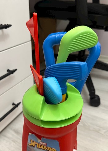 Renkli Spiderman Temalı Çocuk Golf Seti - Görsel 6