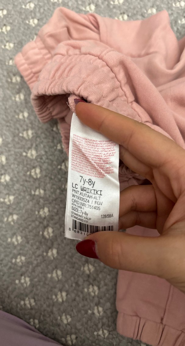 Pembe Rahat Kesim Kız Çocuk Eşofman Altı - Görsel 4