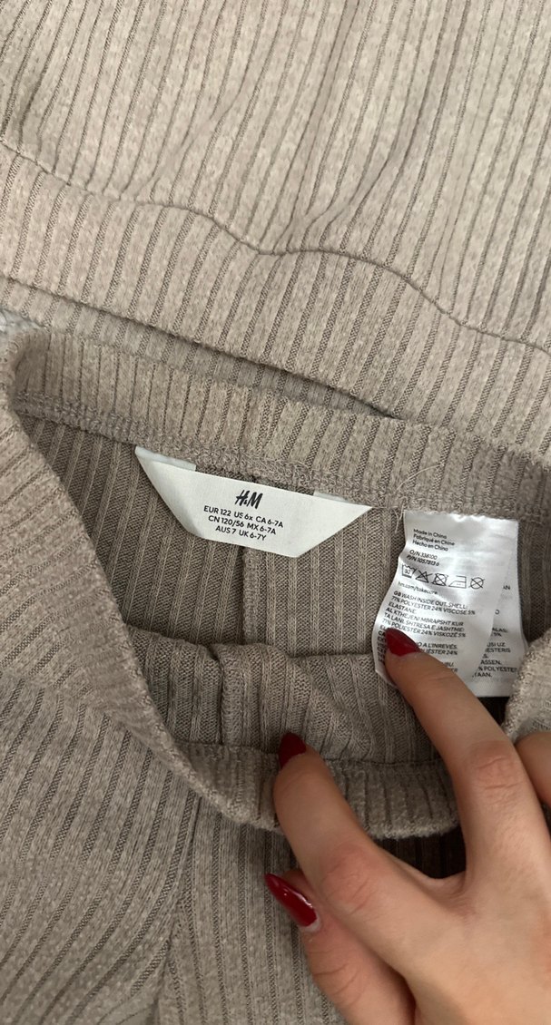 Kız Çocuk Bej Triko İkili Takım - Görsel 2