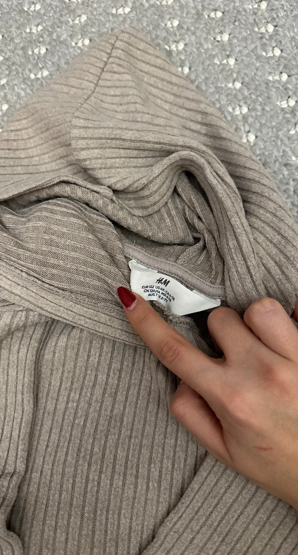 Kız Çocuk Bej Triko İkili Takım - Görsel 4