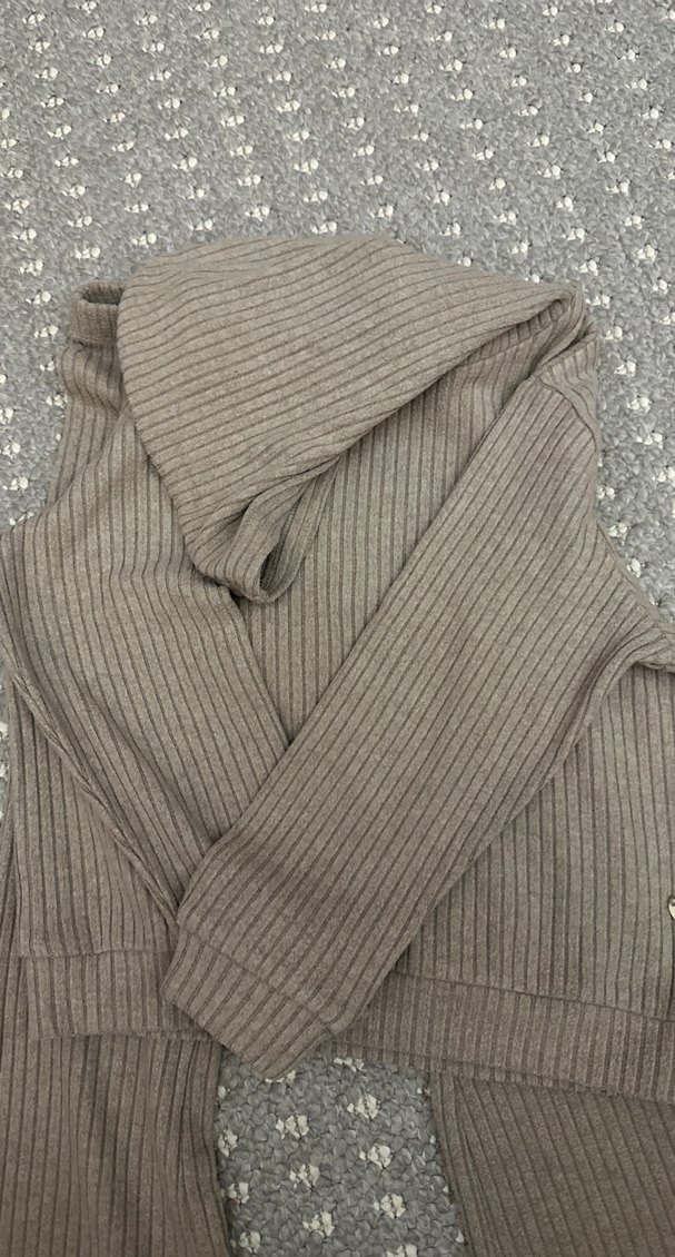 Kız Çocuk Bej Triko İkili Takım - Görsel 3