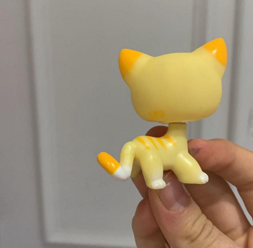 Sarı Pastel Tonlu Kedi Figürü - Görsel 2