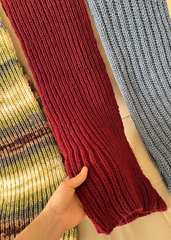 Kadın Çok Renkli Örgü Atkı - Görsel 3