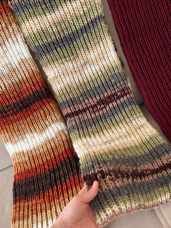 Kadın Çok Renkli Örgü Atkı - Görsel 4