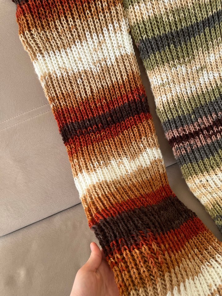 Kadın Çok Renkli Örgü Atkı - Görsel 5