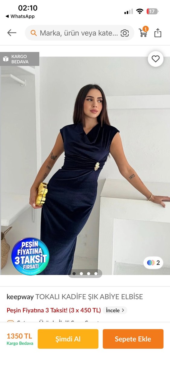 Keepway Siyah Drapeli Kadife Uzun Abiye Elbise - Görsel 2