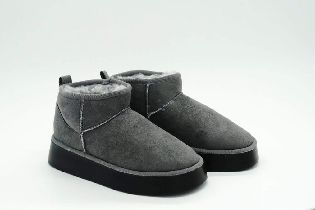 YÜKSEK TABANLI MİNİ BOT GRİ(36-40 NUMARA ARALIĞI MEVCUTTUR) - Görsel 3