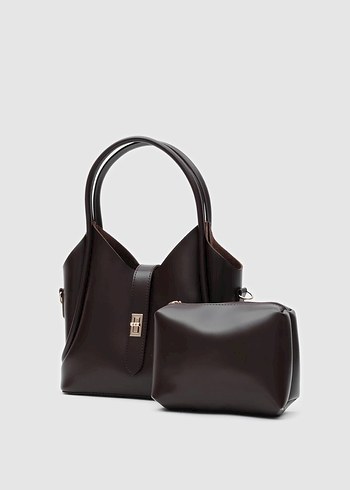 EL&ÇAPRAZ ASKLI ÇANTA KAHVERENGİ - Görsel 3