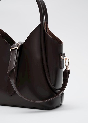 EL&ÇAPRAZ ASKLI ÇANTA KAHVERENGİ - Görsel 5