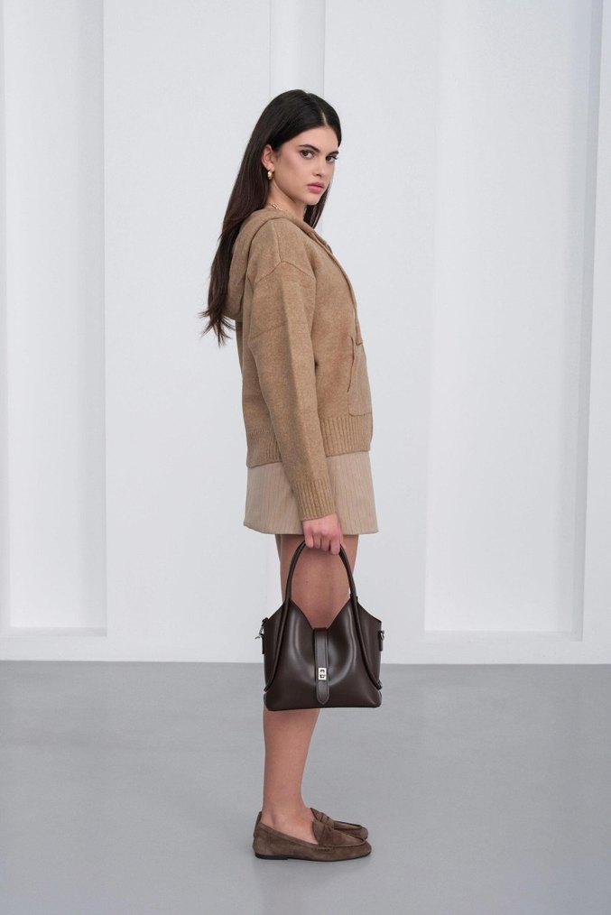 EL&ÇAPRAZ ASKLI ÇANTA KAHVERENGİ - Görsel 2