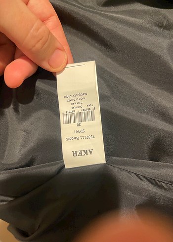 Düğmeli Siyah Uzun paldüsü - Görsel 5