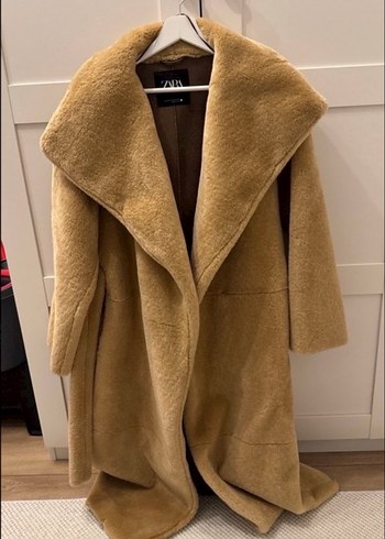 Zara Camel Oversize Uzun Kaban