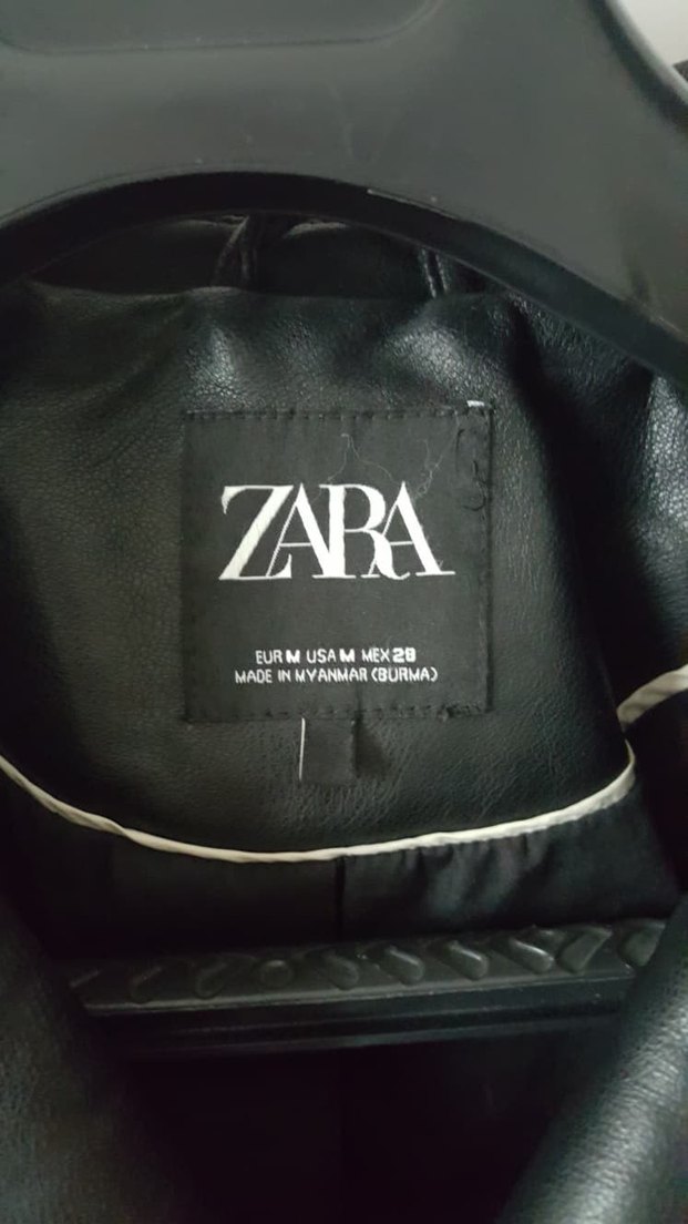 Kadın Zara Siyah Deri Biker Ceket - Görsel 3