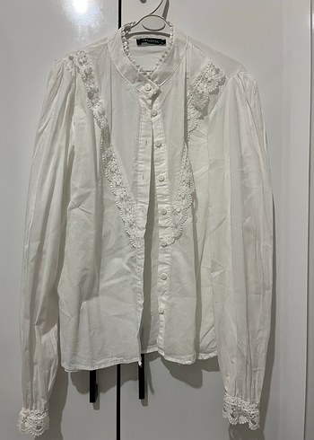 Nakışlı Bohem Uzun Kollu Keten Gömlek - Görsel 2