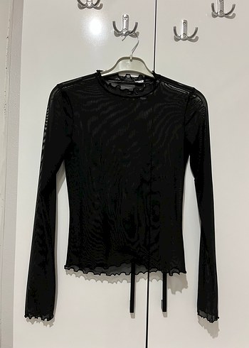 Dantelli Siyah Uzun Kollu Gotik Bluz - Görsel 3