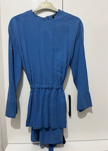 Mavi Düğmeli Hamile Bluzu - Görsel 3