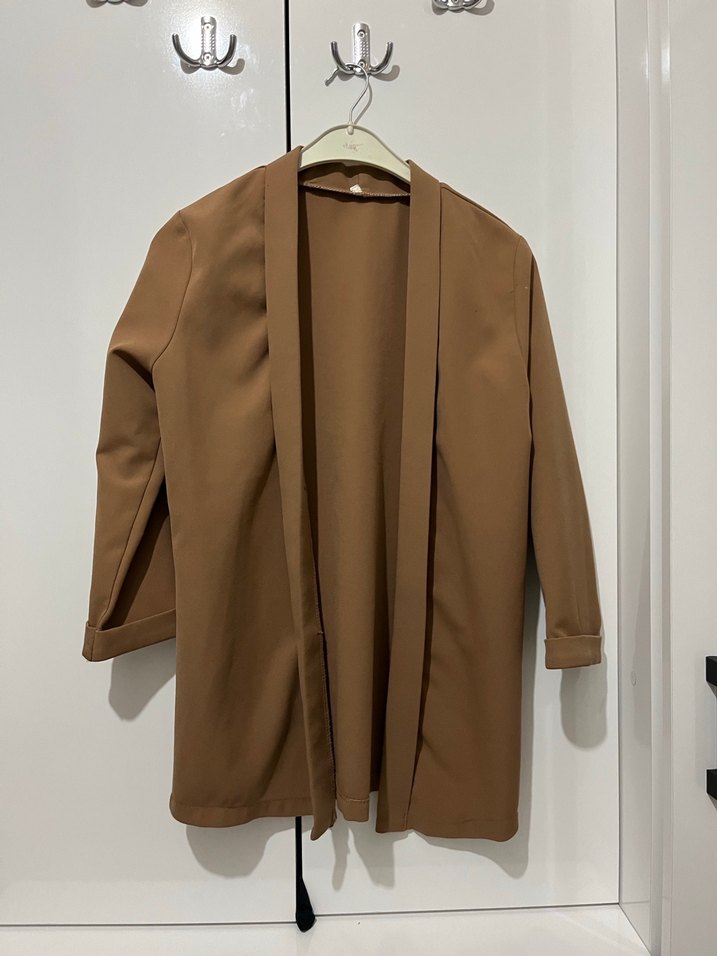 Drapeli Bej Kadın Blazer Ceket - Görsel 4