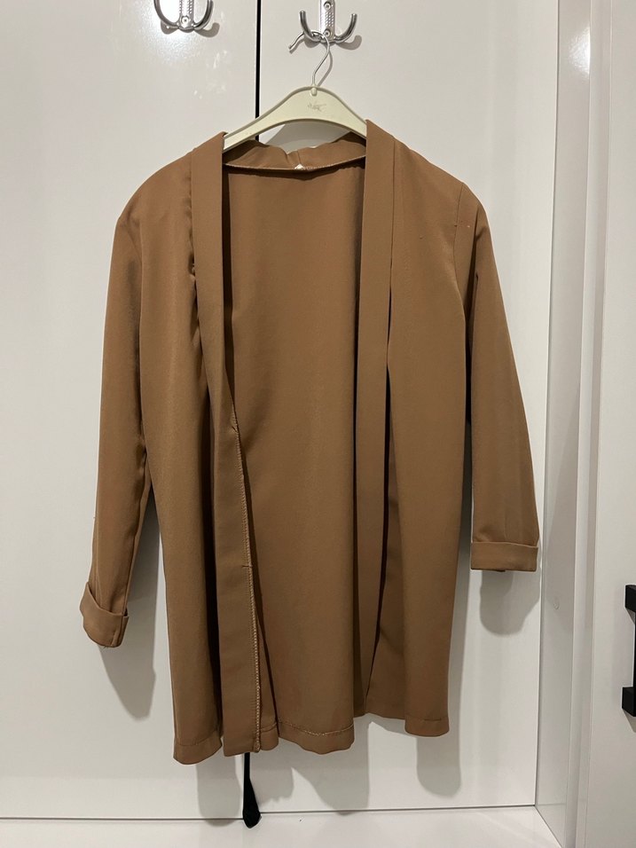 Drapeli Bej Kadın Blazer Ceket - Görsel 2