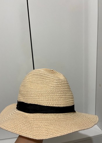 Bej Bohem Geniş Kenarlı Kadın Şapka - Görsel 2