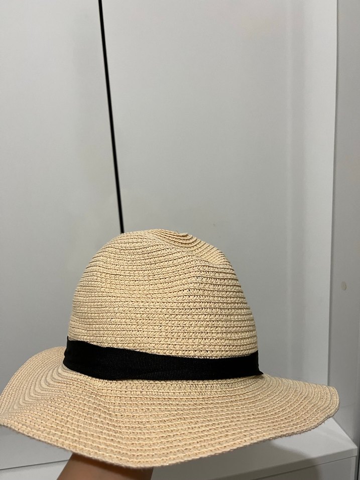 Bej Bohem Geniş Kenarlı Kadın Şapka - Görsel 2